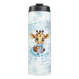Garrafa Térmica AUsome Girafa de Inverno – Conscientização Cute so