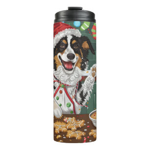 Garrafa Térmica Australian Shepherd Festa de Natal