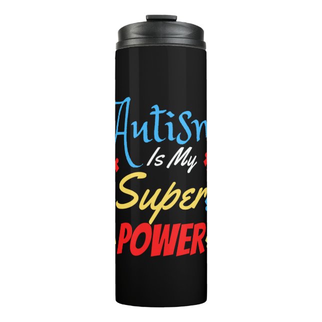 Garrafa Térmica Autismo É Meu Superpoder (Frente)