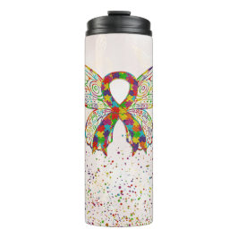 Garrafa Térmica Autismo Sensibilização Borboleta Fita