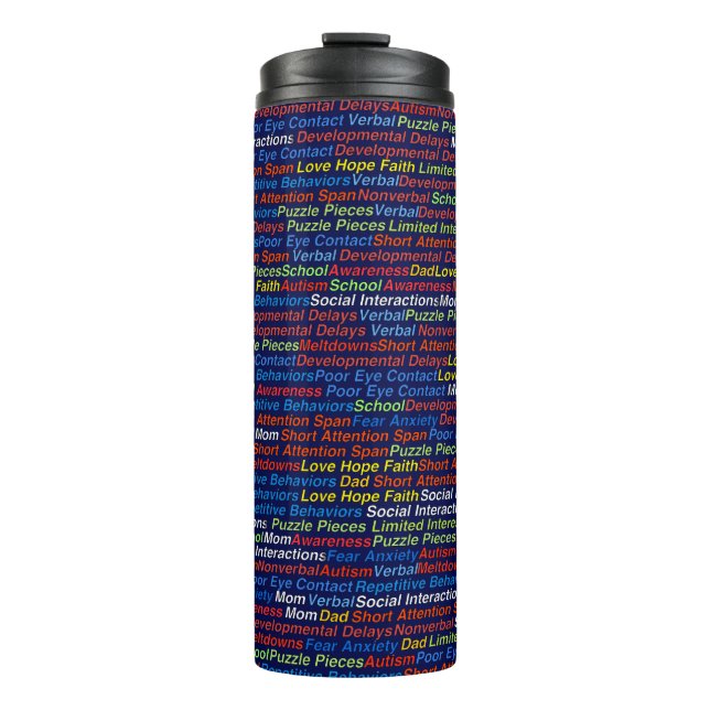 Garrafa Térmica Autismo — Tumbler térmico (Frente)