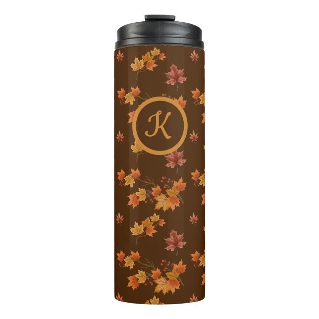 Garrafa Térmica Autumn Folhas Thermal Tumbler (Frente)