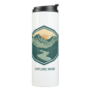 Garrafa Térmica Aventura Personalizada de Montanha Retro Outdoor