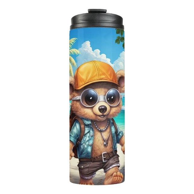 Garrafa Térmica Aventuras Sunny com Urso de Beachy - Prontos para  (Frente)