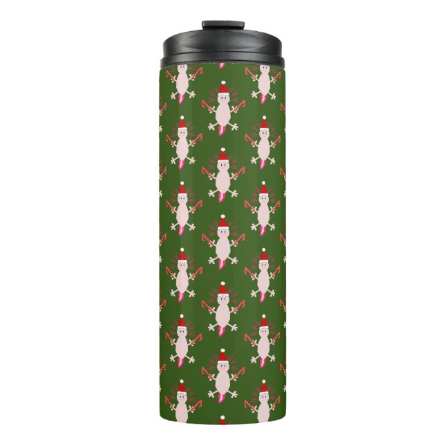 Garrafa Térmica Axolotl de Natal Bonito Padrão (Frente)