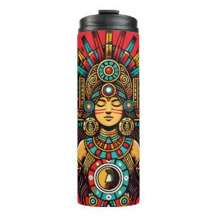 Garrafa Térmica Aztec Índia, princesa moda-sol Arte popular