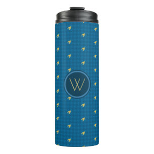Garrafa Térmica Azul com Tumbler térmico Houndstooth de Destaque D