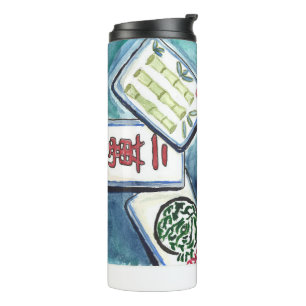 Garrafa Térmica Azulejos azuis