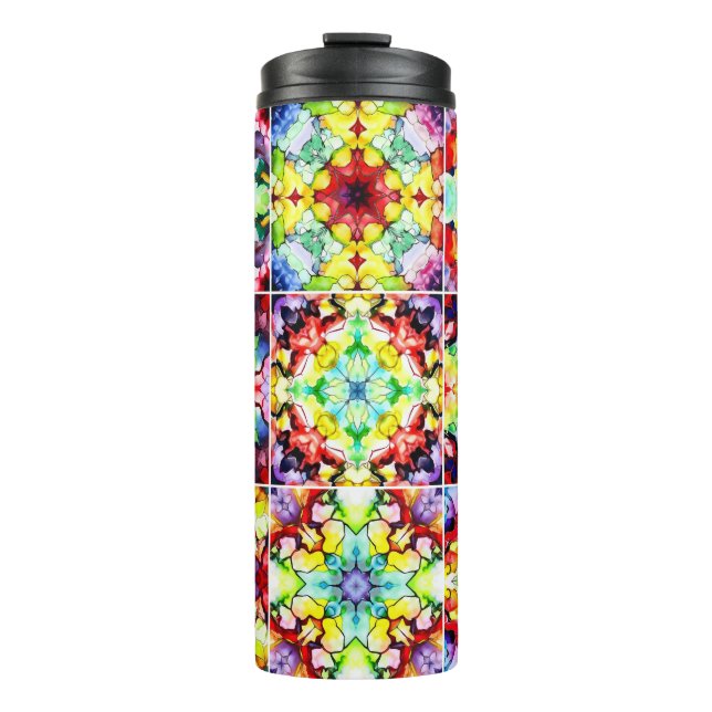 Garrafa Térmica Azulejos do Mediterrâneo, Azulejos de Tinta Álcool (Frente)