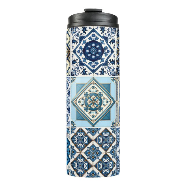 Garrafa Térmica Azulejos do Mediterrâneo, Portugal, Azulejo, Majol (Frente)