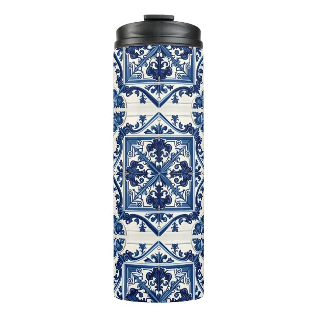 Garrafa Térmica Azulejos do Mediterrâneo, Portugal, Azulejo, Majol (Frente)