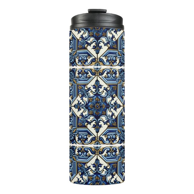 Garrafa Térmica Azulejos do Mediterrâneo, Portugal, Azulejo, Majol (Frente)