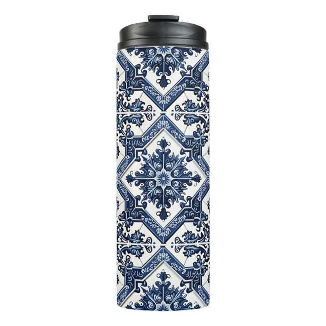 Garrafa Térmica Azulejos do Mediterrâneo, Portugal, Azulejo, Majol (Frente)