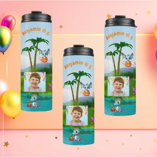 Garrafa Térmica Baby Dino Thermal Tumbler para Crianças Presente d