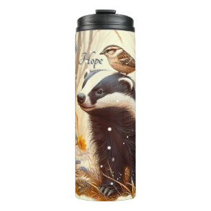 Garrafa Térmica Badger e Sparrow Nature Willife Rustic