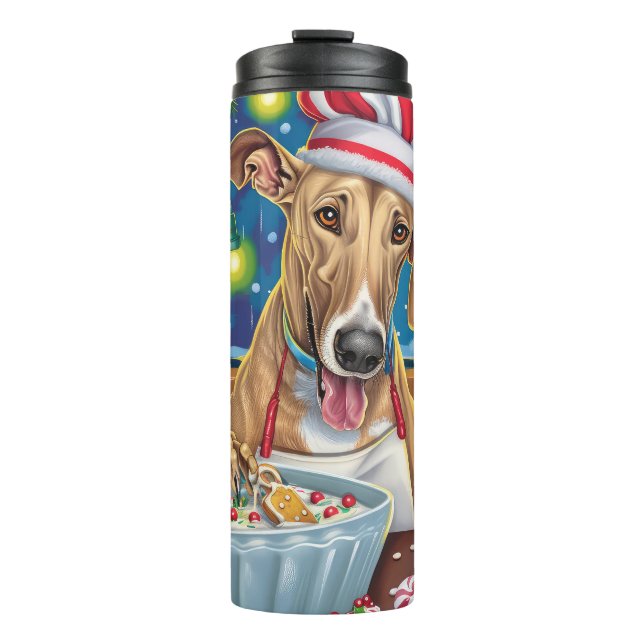 Garrafa Térmica Baking de Feriado da Greyhound: Natal Festivo (Frente)