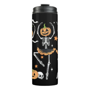Garrafa Térmica Balé Pumpkin Esqueleto Assustador Halloween