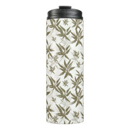 Garrafa Térmica Bambu em White Sheers - padrão de superfície unifo