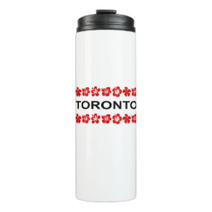 Garrafa Térmica Bandas Vermelhas de Toronto - Cor-de-luz