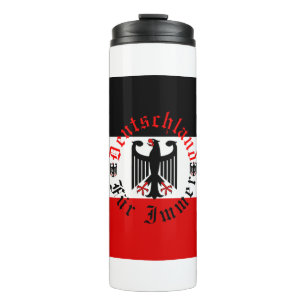 Garrafa Térmica Bandeira águia alemã para sempre/Deutschland Fur I