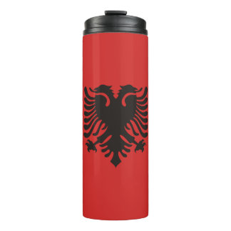 Garrafa Térmica Bandeira Albanesa Por Todos os Lugares