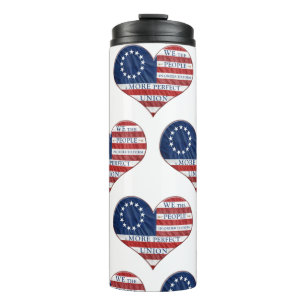 Garrafa Térmica Bandeira Americana Coração Nós O Povo