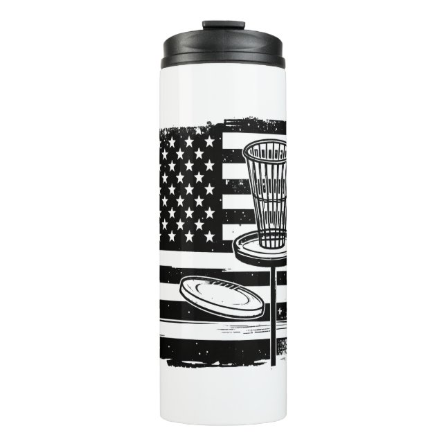 Garrafa Térmica Bandeira Americana de Golf de Disco (Frente)