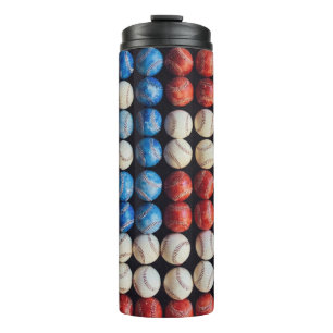Garrafa Térmica Bandeira Americana do Baseball
