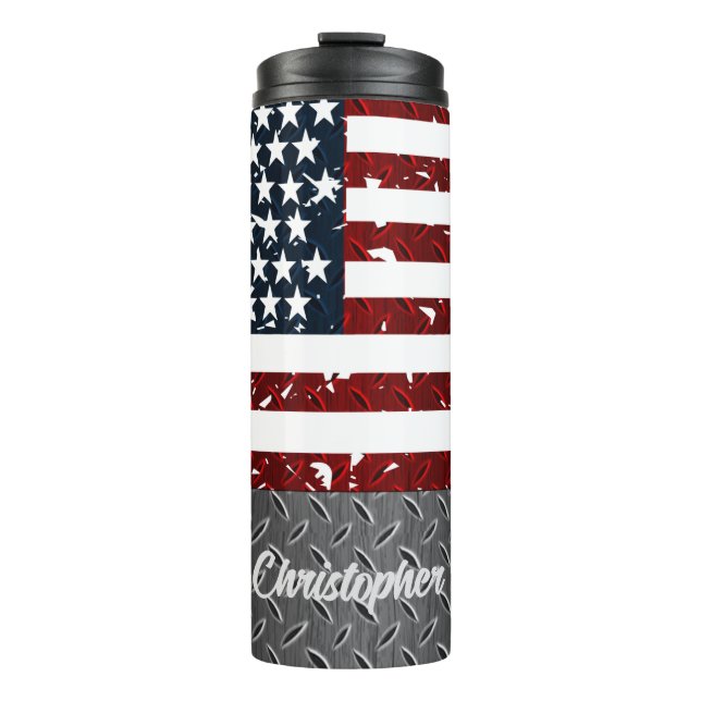 Garrafa Térmica Bandeira Americana Incomodada (Frente)
