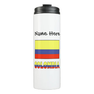 Garrafa Térmica Bandeira Colombiana Colombiana Personalização Pret
