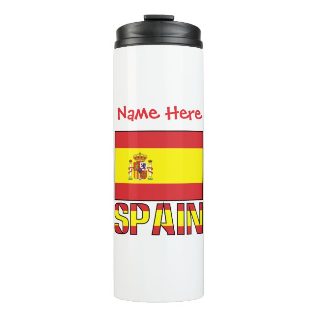 Garrafa Térmica Bandeira da Espanha Personalizada  (Frente)