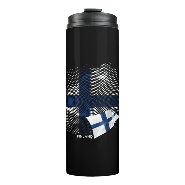 Garrafa Térmica bandeira da Finlândia (Frente)