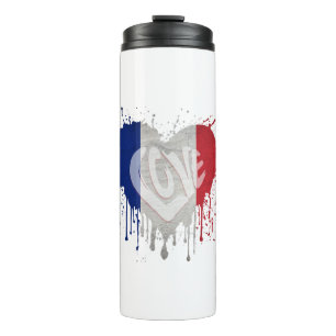 Garrafa Térmica Bandeira da França Amor