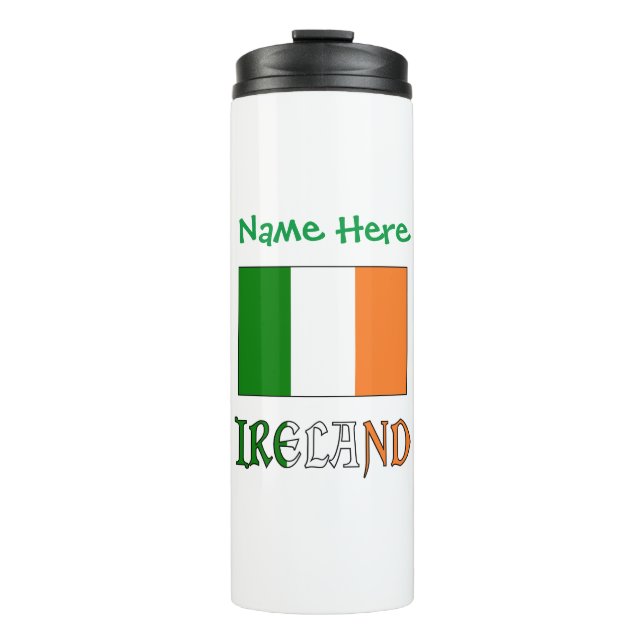 Garrafa Térmica Bandeira da Irlanda Personalizada (Frente)