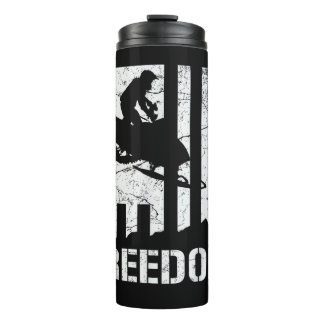 Garrafa Térmica Bandeira da Liberdade de Moto de Neve
