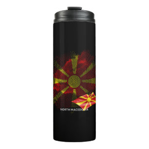 Garrafa Térmica bandeira da Macedônia do Norte