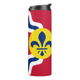 Garrafa Térmica Bandeira da Rua Louis, Missouri Thermal Tumbler