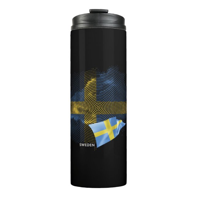 Garrafa Térmica bandeira da Suécia (Frente)