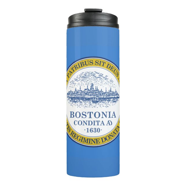 Garrafa Térmica Bandeira de Boston, Massachusetts Thermal Tumbler (Frente)