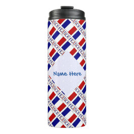 Garrafa Térmica Bandeira de França em Mosaico Personalizada
