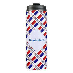 Garrafa Térmica Bandeira de França em Mosaico Personalizada