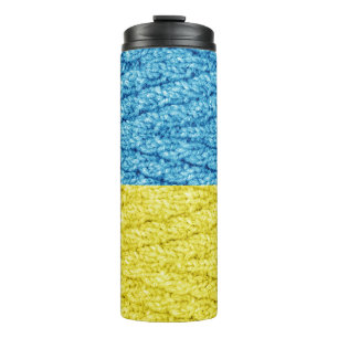 Garrafa Térmica Bandeira de malha da Ucrânia