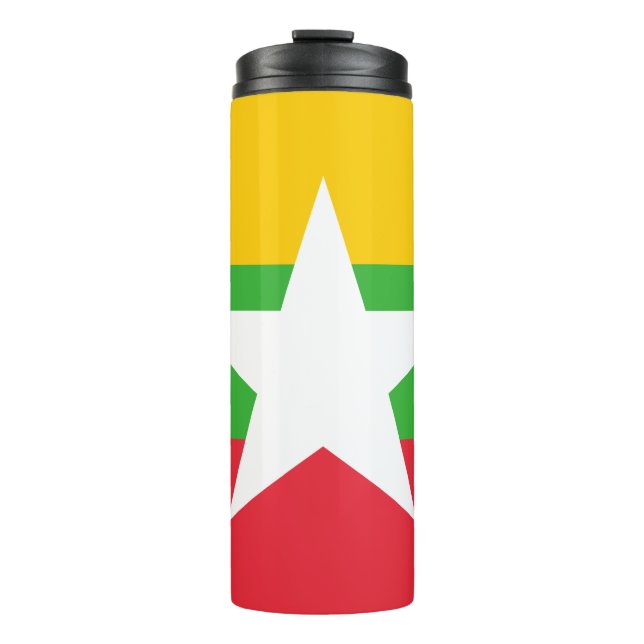 Garrafa Térmica Bandeira de Myanmar (Frente)