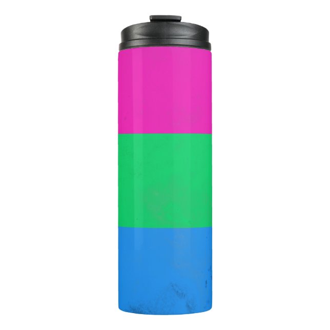 Garrafa Térmica Bandeira de polissexualidade (Frente)