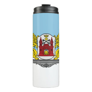 Garrafa Térmica Bandeira de Riga, Letônia Tumbler Térmica