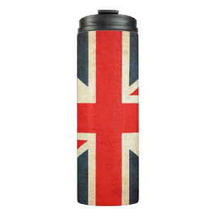 Garrafa Térmica BANDEIRA de Union Jack Reino Unido do Grunge do