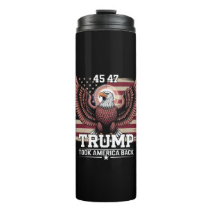 Garrafa Térmica Bandeira do 45º 47º Presidente Trump 2025 Águia Am