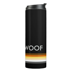 Garrafa Térmica Bandeira do Orgulho dos Ursos Gays Masculinos WOOF