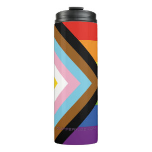 Garrafa Térmica Bandeira do orgulho intersexo SlipperyJoe's fundo 