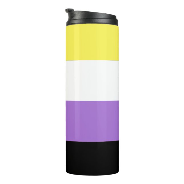 Garrafa Térmica Bandeira do Orgulho Não Binário (Rotação à direita)